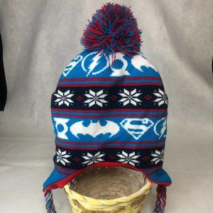 Justice League Winter Beanie Ear Flap Tassels Kids